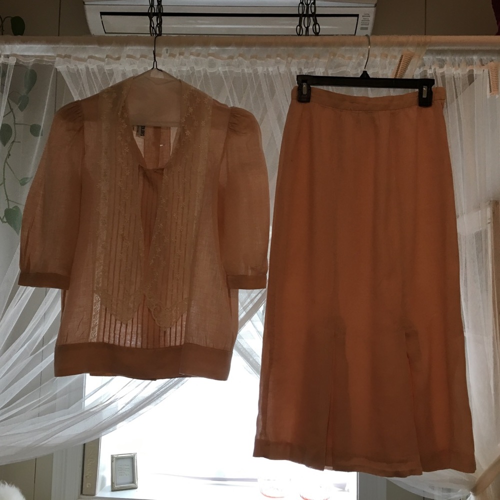 Vintage Cloak of many Colors 2 piece set